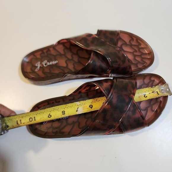 J Crew Jelly Slides Cross Straps Sandals Fits 8 - Picture 6 of 11